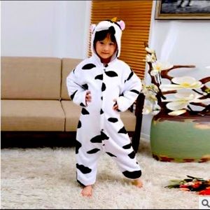 Cow onesie sleepers/Halloween costume